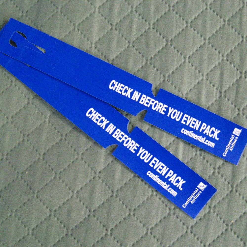 Continental Airlines Airport Luggage Tags Set (2)